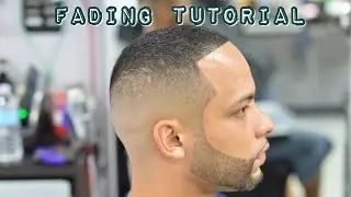 Mens Haircut fade! Barber Clipper Cutting Techniques with Hair Color