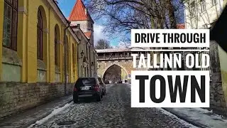 Drive 🚗 through Tallinn Old Town (lower and upper town) #estonia #tallinn #oldtownroad
