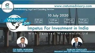 Cross border investment between UK and India - Webinar with Tarun Ghulati (Squared watermelon, UK