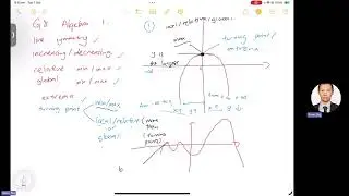 G8 Algebra 1 - line symmetry, extrema, relative/local and/or global minimum or maximum