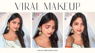 Viral Soft Glam Traditional Makeup Look 🤍| Simple & Classy Festive Makeup