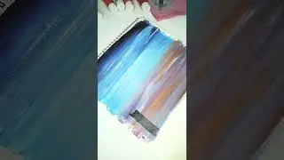 Glorious Mosque Sunset Acrylic Painting Tutorial:Day 6 #shorts #acrylic #painting #youtubeshorts