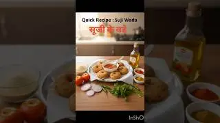 5 Min Crispy Suji Wada |Tea Time Snack with Tangy Chutney! #shortsfeed #shortvideo #asmr #sujirecipe
