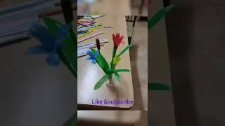Make Flower With Plastic Straws