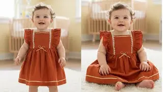 “Pretty Baby Girl Frock 👗 | Stylish Dress for 1- 2 Year Old Princess”#@StitchMint02 