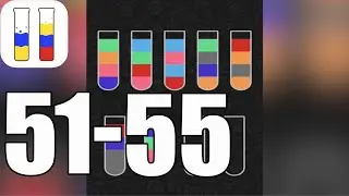 Water Sort Puzzle Level 51-55 Walkthrough (iOS - Android)