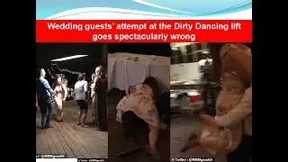 Wedding guests' attempt at the Dirty Dancing lift goes spectacularly wrong
