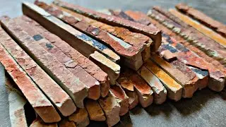 Red layered Cleaning Video || Slate Pencil Cleaning new video ||