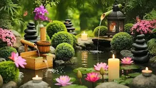 Enchanted Zen Garden Soothing Music for Meditation & Relaxation  Lotus, Water, Candles & Nature