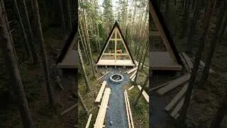 Modern A-Frame Cabin Construction #timelapse #architecture #building #relaxing