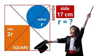 What is the radius of blue circle? #geometry #circles #maths #square
