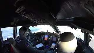 Cockpit view during takeoff of Stratolaunch Roc from its first flight.