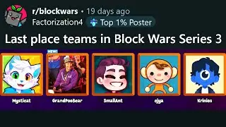 Last place teams in Block Wars Series 3