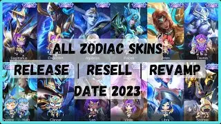 All ZODIAC SKINS 2023 RESALE/RELEASE DATE Mobile Legends Bang Bang