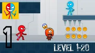 Red & Blue : Stickman Adventure -  Walkthrough Gameplay Part 1 (Android/iOS Gameplay)