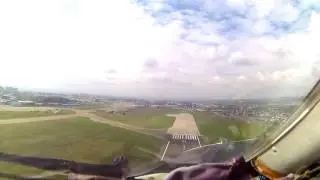 Ан-24. Взлет в Иркутске на город.