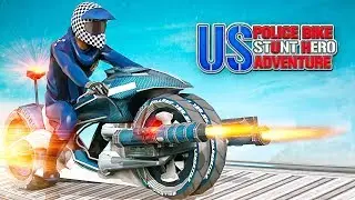 US Police Bike Stunt Hero Adventure - Gameplay Android game - stunt bike racer