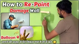 How to Damage Wall Repaint | How to Re-Paint On Old Wall At Home | Wall Repainting Work 