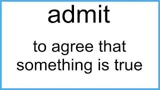 admit meaning