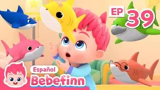 Cinco Peque&ntilde;os Tiburones🦈 | EP39 | Tibur&oacute;n Beb&eacute; Du Ru | Canciones Infantiles | Bebefinn en espa&ntilde;ol