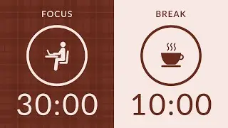 30/10 Pomodoro Timer | No Music 🔔 Bell Only | 3-Hour Study With Me for Deep Focus