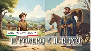 🇮🇹 Learn Italian with a Grimm Fairy Tales | The Poor Man and the Rich Man (IT Audio + EN/IT Subs)
