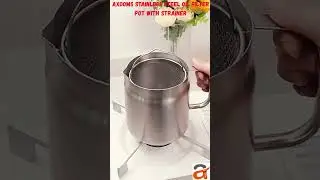 Axooms Stainless Steel Oil Filter Pot 🍳 With Strainer & Basket | #axooms