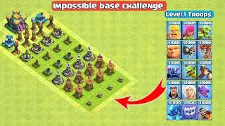 Level 1 Defense Formation vs Level 1 Elixir Troops - Clash of Clans