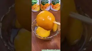 Golden Goodness in a Can: Savor the Sweetness of Canned Yellow Peaches! 🍑✨#fruits #peach #cannedfood