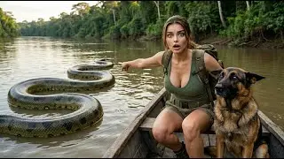 Amazon Survival Journey &ndash; Woman & Dog Hunt a Giant Snake
