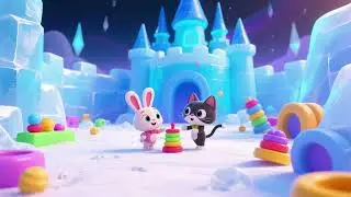 Ice Castle Adventure with Bunny & Cat 2 ❄️🐰🐱🎵 | Fun Cartoon Kids Song & Sing Along