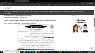 State Bank of Pakistan SBP Jobs 2023 || Latest Bank Jobs in Pakistan
