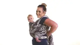 Front Wrap Cross Carry in a Woven Wrap [Bijou Wear Baby Wearing]