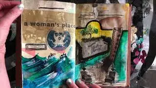 Unintentional ASMR Soft Spoken: Art journal tracing, page turning, hand movement
