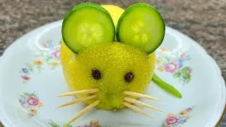 Как сделать лимонную мышь 🐭 резьба по дереву