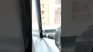 Applying Professional Waterproof Sealant to a Window Frame and Glass for Weatherproofing