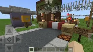 Two trains on a minecraft railway crossing