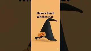 Make a small witches hat for pumpkins & decor using felt