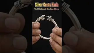 🔱Pure Silver Gents Kada🔱92.5 Nandi with Shiva Linga #silver #kada #shivanadiyar #lingam #925silver
