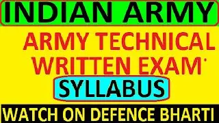 INDIAN ARMY TECHNICAL SYLLABUS ! ARMY SOLDIER TECHNICAL WRITTEN EXAM SYLLABUS ! TECHNICAL SYLLABUS !