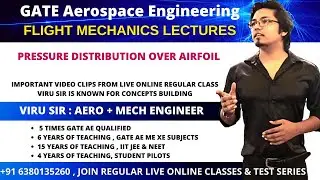 pressure distribution over airfoil | Aerospace Engineering flight mechanics lectures for GATE