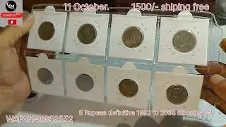 Republic India 1,2rs jet black tone,2rs20 coins set,5rs52 coins set,British India Rare coins#oldcoin