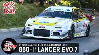 880hp Mitsubishi Lancer Evo 7 RS - Ronnie Bratschi || Hill Climb Ilirska 2025 ☆