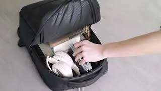 GB00728 Golden Wolf 15.6-inch Laptop Business Casual Large Capacity Water-resistant Backpack Bag