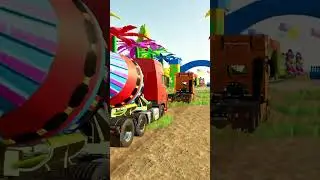 INSANE Transport & Mixer Truck POV 🚛🔥 Extreme Off-Road Obstacles #shorts #transporttruck #mixertruck