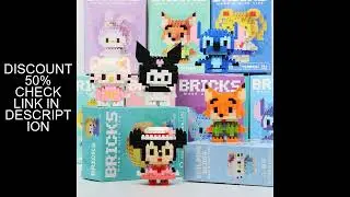 Disney Anime Princess Building Blocks Stitch Mickey Mouse mini Action toy Figures Blocks Toys Bricks