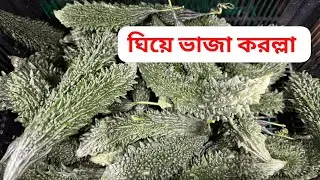 করল্লা ভাজি করলাম তিতা ছাড়া সাথে দিলাম ঘি|Disha's CookBook|cooking|recipe|