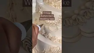 timeless elegance of vintage wedding cake designs! 💍🍰✨ #cakedecorating #buttercream