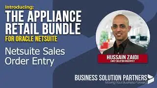Sales Order Entry | The Appliance Retail Bundle For Oracle Netsuite