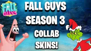 *NEW* FALL GUYS SS3 COLLAB SKINS LEAKED! (Grinch, Spongebob & More)